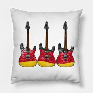 Electric Guitar German Flag Guitarist Musician Germany Pillow