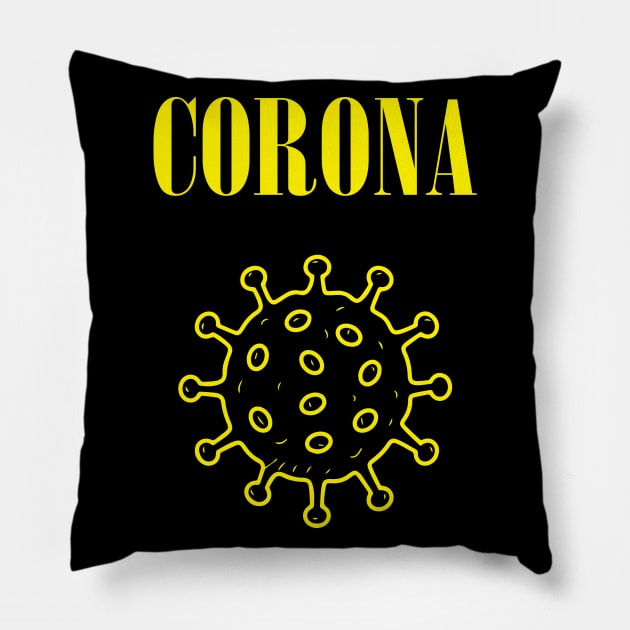 CORONA Pillow by Mercado Graphic Design