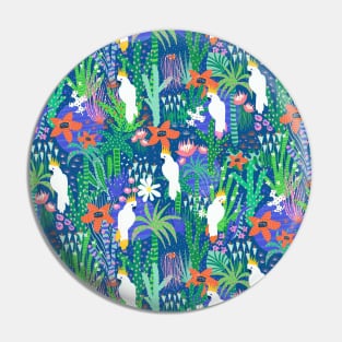 Exotic Bird Tropical Forest Blue Pin