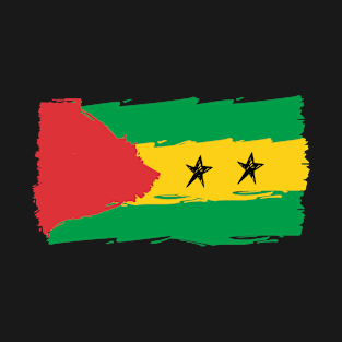 São Tomé and Príncipe painted flag T-Shirt