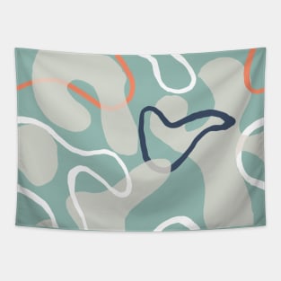 Abstract Lines And Soft Colors Tapestry