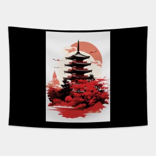 Japanese Pagoda Tapestry