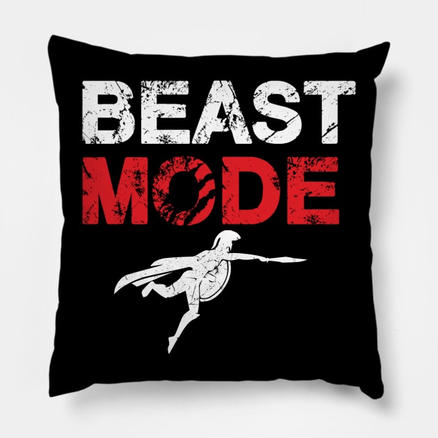 Beast mode design Pillow by Boss creative