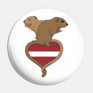 Gerbil Latvia (light) Pin