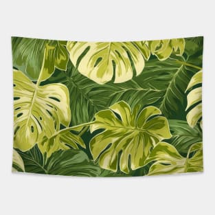 variegated monstera pattern Tapestry