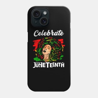 Juneteenth Afro Woman Black Queen African American Melanin Phone Case