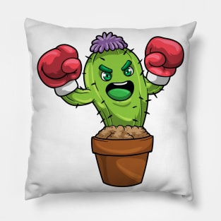 Cactus with Spines as Boxer with Boxing gloves Pillow