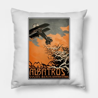 Albatros WWI German Aircraft Maker Advertising Poster Pillow