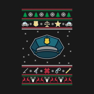 Police Ugly Christmas Sweater T-Shirt