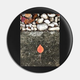 Autumn Leaf with stones Pin