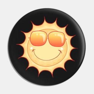 Smiling Cartoon Sun Pin