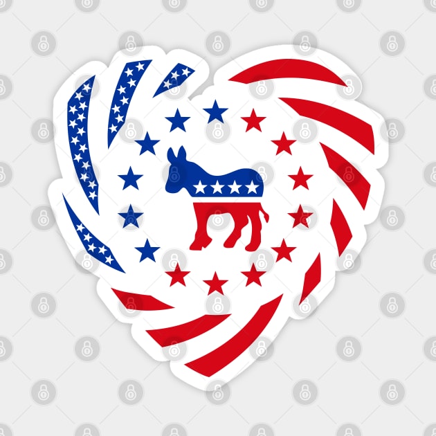 Democratic Murican Patriot Flag Series (Heart) Magnet by Village Values