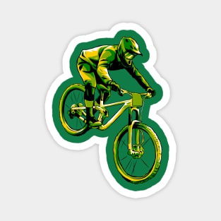 Green Biker Magnet