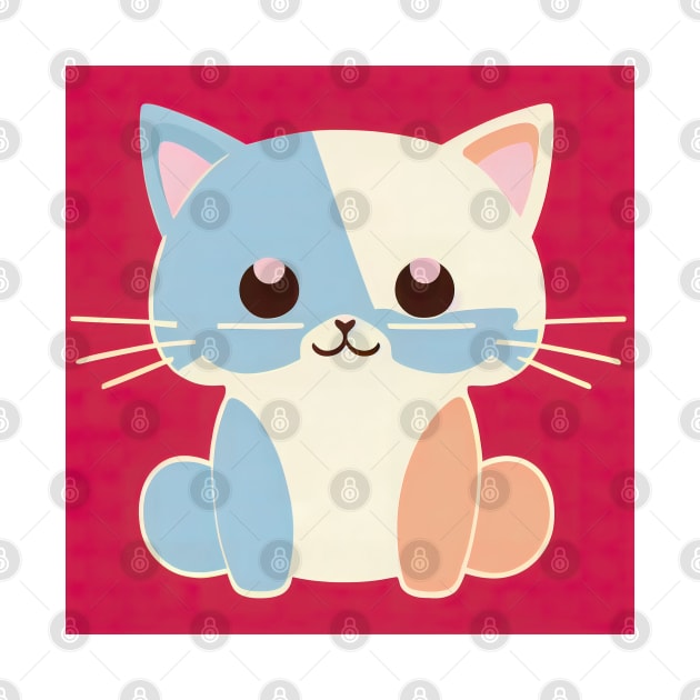 Cartoon cat character icon logo by DyeruArt