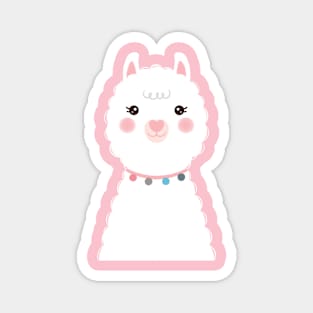 Cute llama illustration Magnet