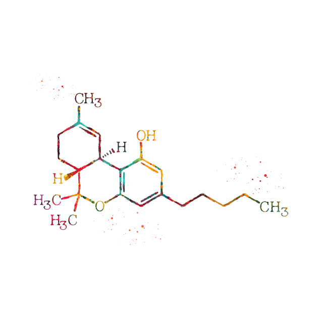 Cannabis Molecule by erzebeth