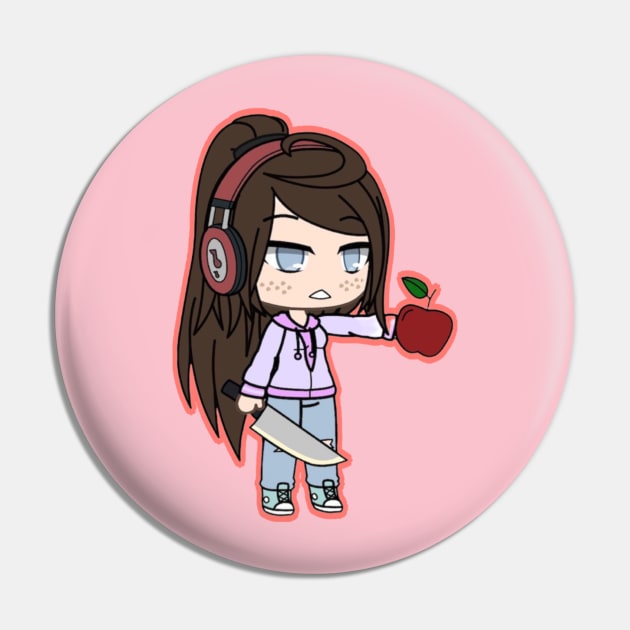 Gacha Life Apple Pin by Itz toca froggy