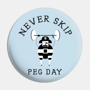 Never skip peg day funny pirate exercise design never skip leg day Pin