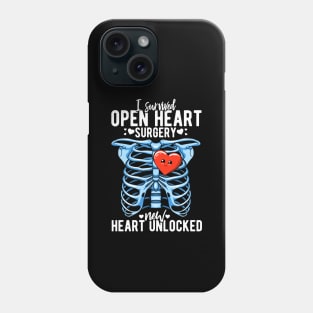 Open Heart Surgery Survivor Cardiac Attack Hospital Recovery Phone Case