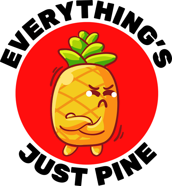 Everything's Just Pine | Pineapple Pun Kids T-Shirt by Allthingspunny