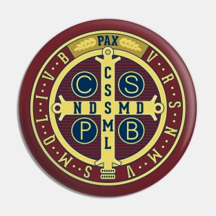 St. Benedict Medal, cutout version Pin