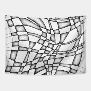 Hand drawn abstract pattern using dotwork Tapestry