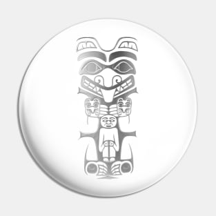 Tribal Totem, Silver Grey Pin