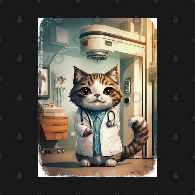 Cute radiologist cat by Spaceboyishere