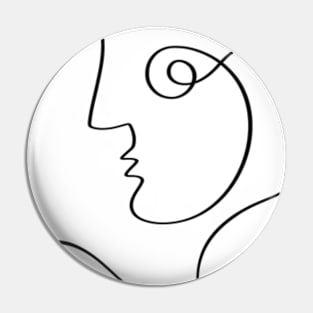 One line figurative drawing Pin