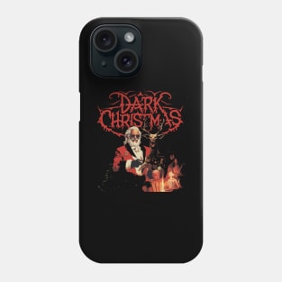 Dark Christmas Evil Deathmetal Design - Unleash Festive Metal Mayhem Phone Case