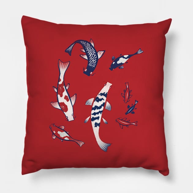 Koi (鯉 / Carp) Pillow by akaneyabushita