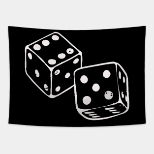 Black And White Dice Tapestry