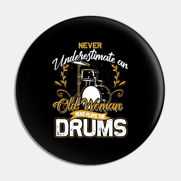 Drummer Old Drums Pin by SnugFarm