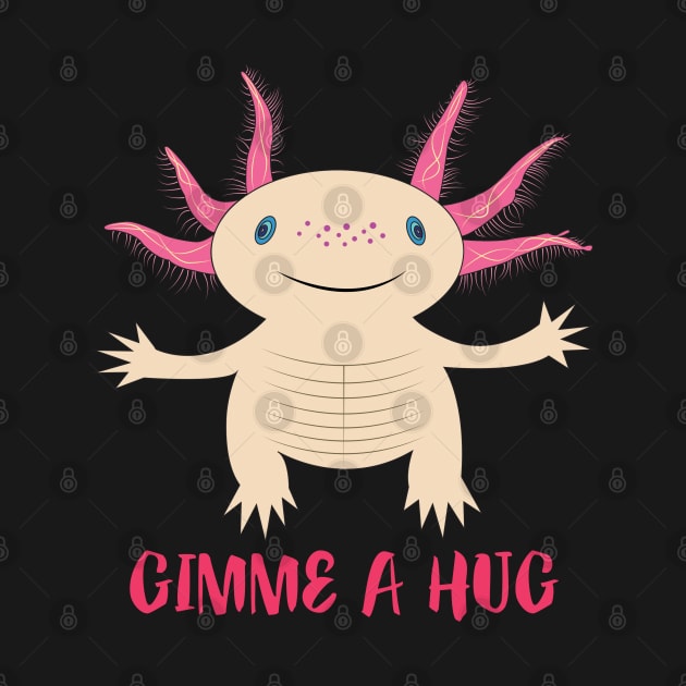 Gimme a hug axolotl by ravendesign