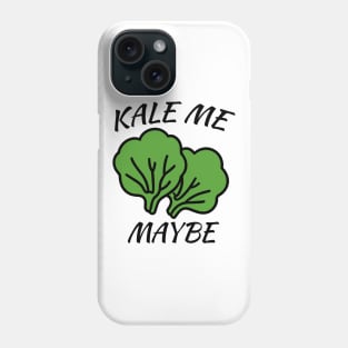 Funny Kale Socializing Tee | Fun Dating Lifestyle Shirt | Unique Vegetarian Socializing Gift Idea for Introverts Phone Case