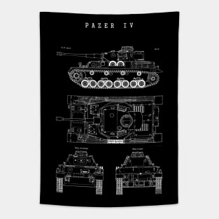 Panzer IV | German World War 2 Vehicle Blueprint Tapestry