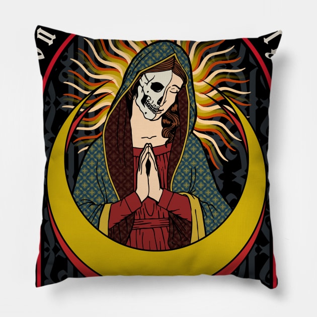 Saint Of The Death Pillow by VISUALDIARY