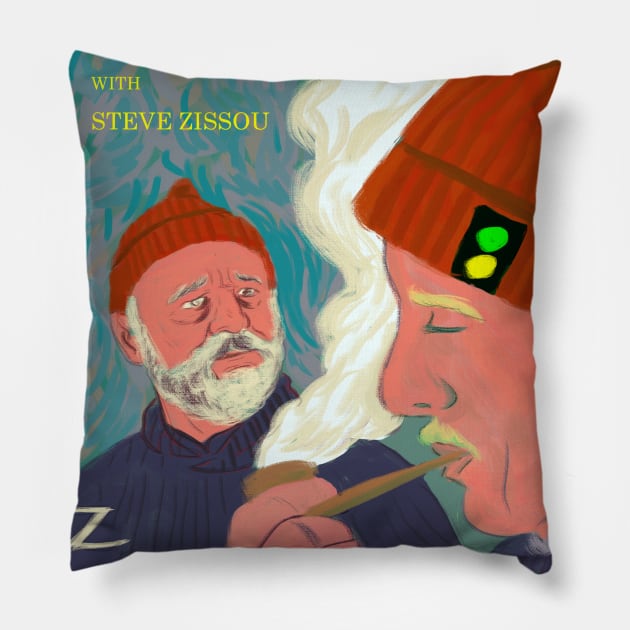 Steve zissou Pillow by IgorFrederico