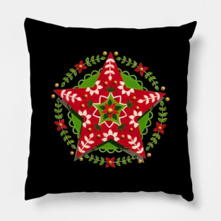 Folkloric Holiday Star Pillow