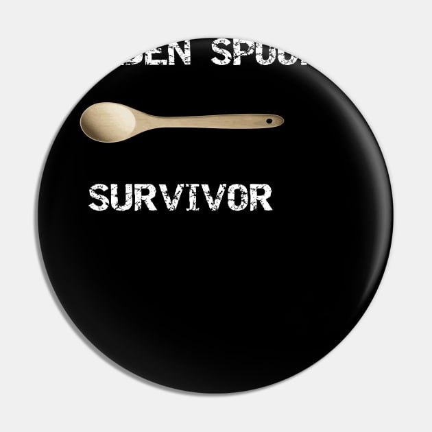 Wooden Spoon Survivor Pin by DANPUBLIC