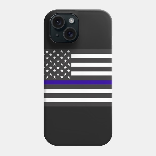 Thin Blue Line Flag Phone Case by Ten20Designs