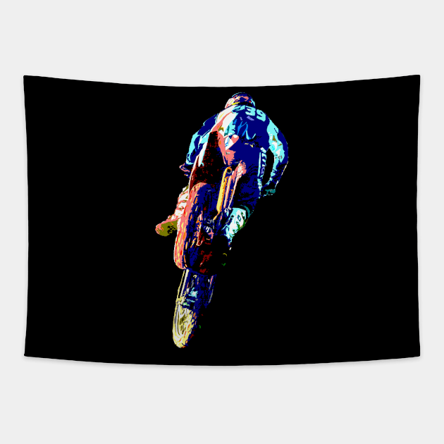 freestyle motocross enduro racing fmx Tapestry by rickylabellevie