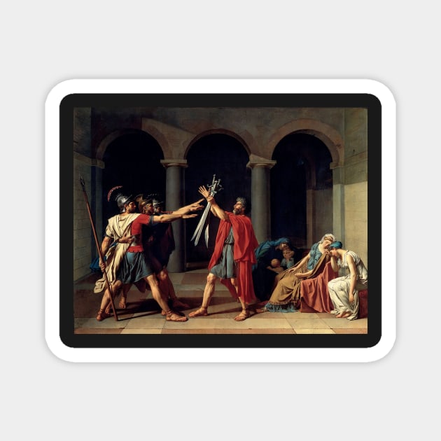 Oath of the Horatii - Jacques-Louis David Magnet by themasters