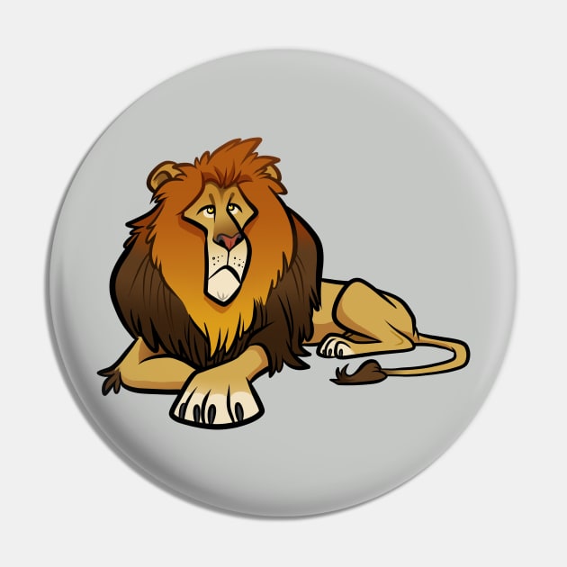 Lion Cartoon Pin by binarygod