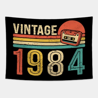 Vintage 1984 40th Birthday Gift Retro Cassette Tape Tapestry