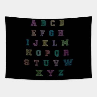 ABC Colorful Alphabet Pen Style Help Children Learning Tapestry