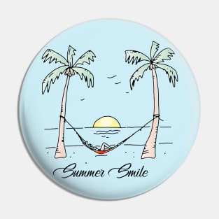 Summer Smile Tropical Beach Pin