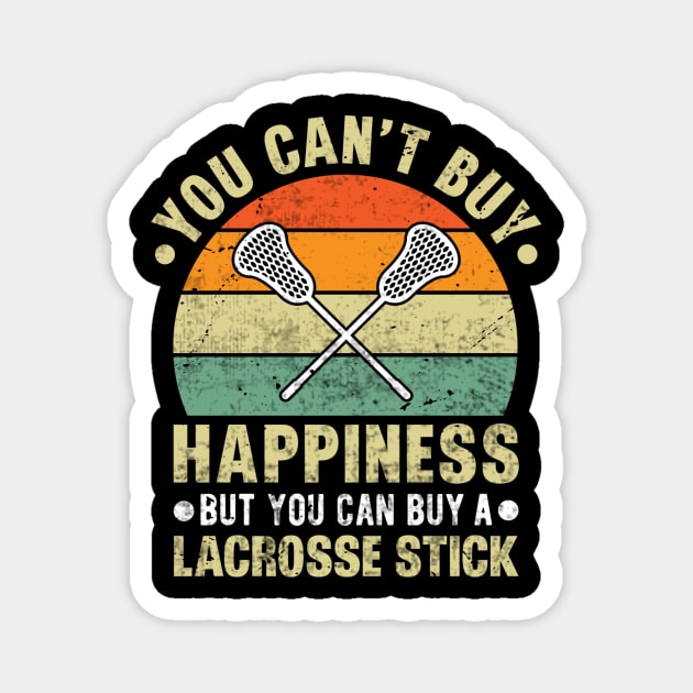 Funny Lacrosse Player You Cant Buy Happiness Magnet by Visual Vibes