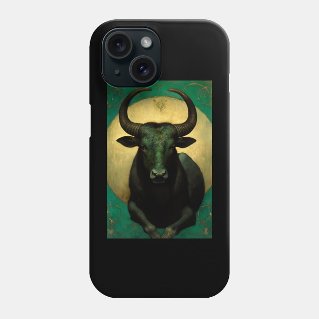 Taurus the Bull Zodiac Illustration Phone Case by YeCurisoityShoppe