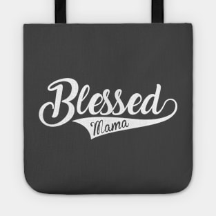 Womens Blessed Mama Shirt Gift for Mom From Daughter Tote